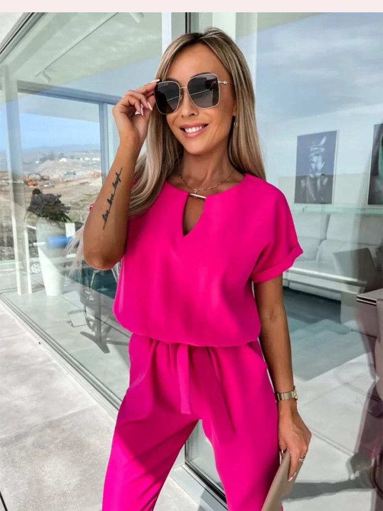Mila | Relaxed Belted Wide-Leg Jumpsuit