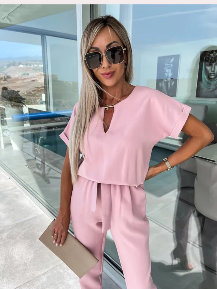 Mila | Relaxed Belted Wide-Leg Jumpsuit