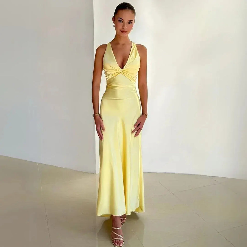 Millie | Chic Twist-Front Christmas Dress for Parties