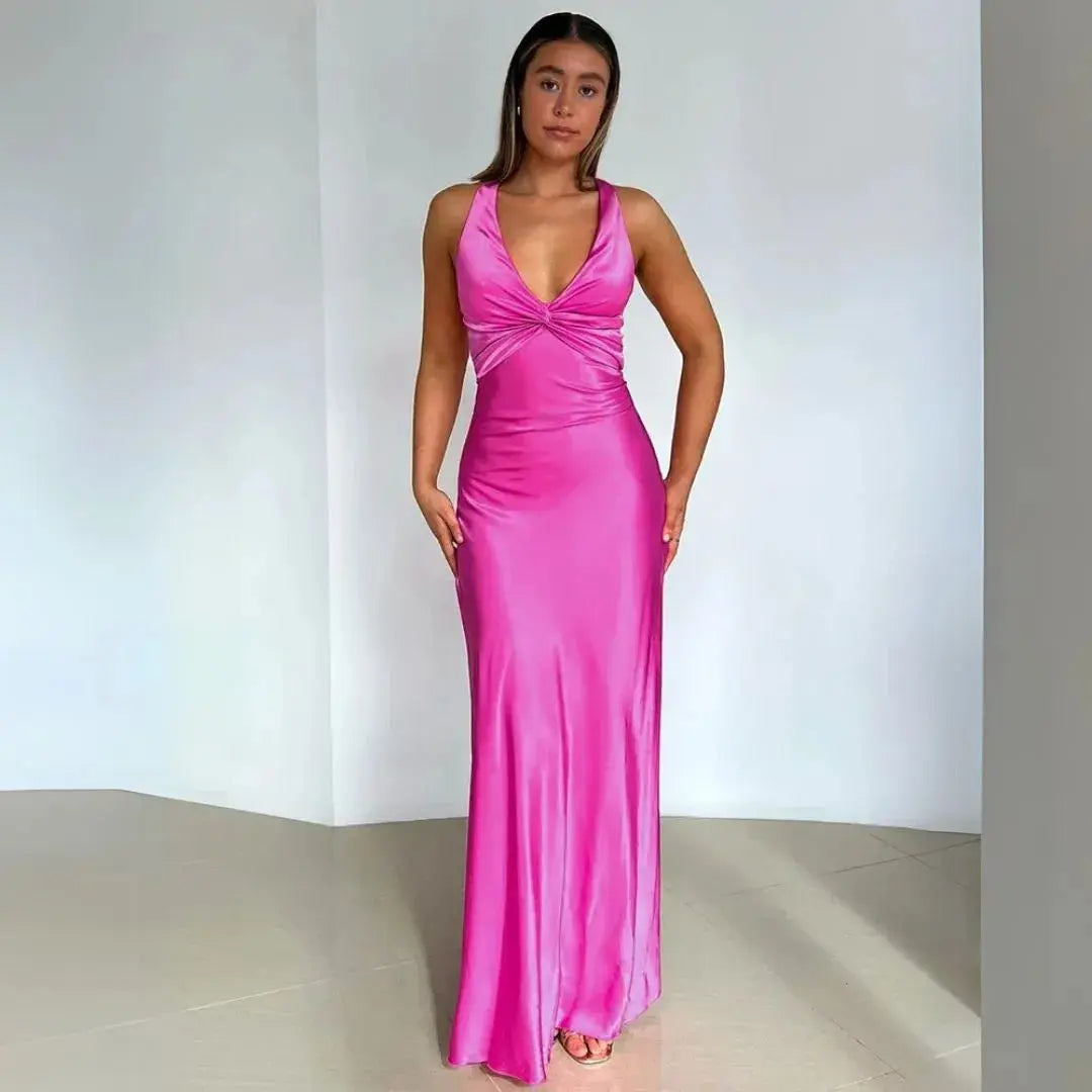 Millie | Chic Twist-Front Christmas Dress for Parties