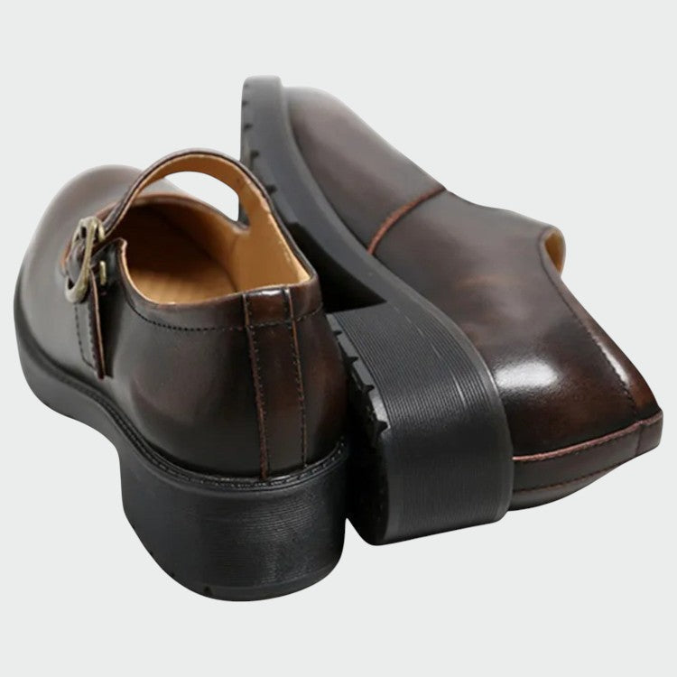 Millie | Polished Block Heel Mary Jane Shoes