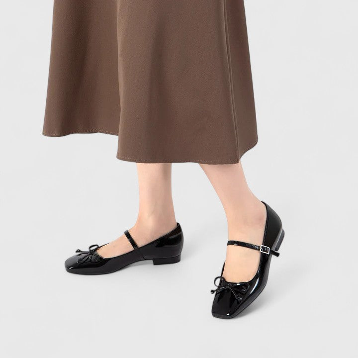 Millie | Stylish Bow Square Toe Mary Jane Shoes