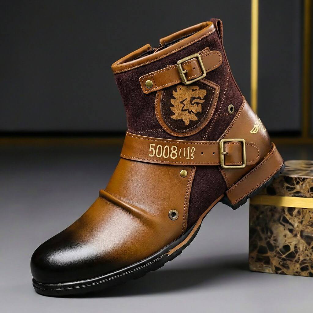 Milo | Classic Buckle Strap Mens Boots
