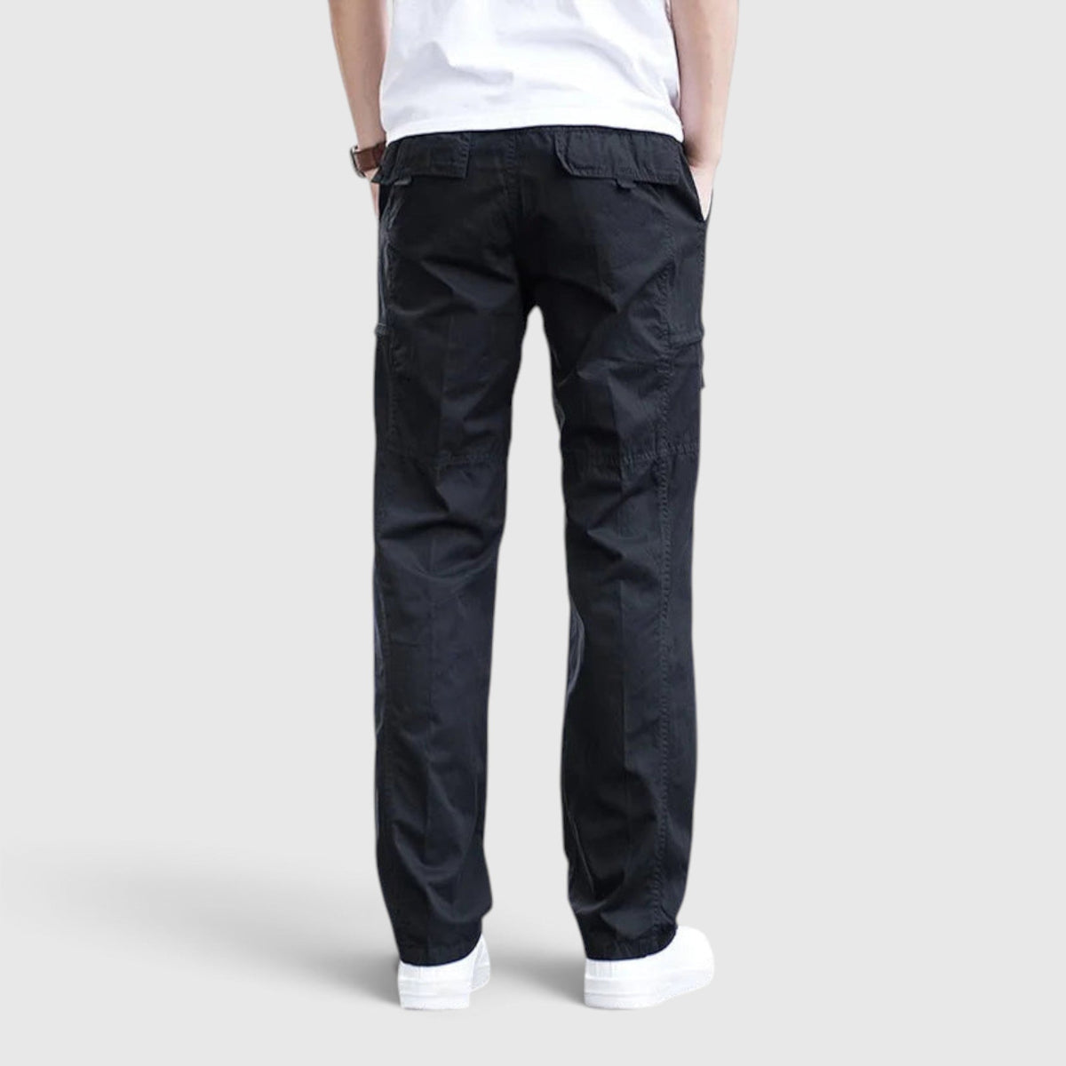 Milo | Relaxed Fit Utility Cargo Trousers with Multi-Pocket Detail