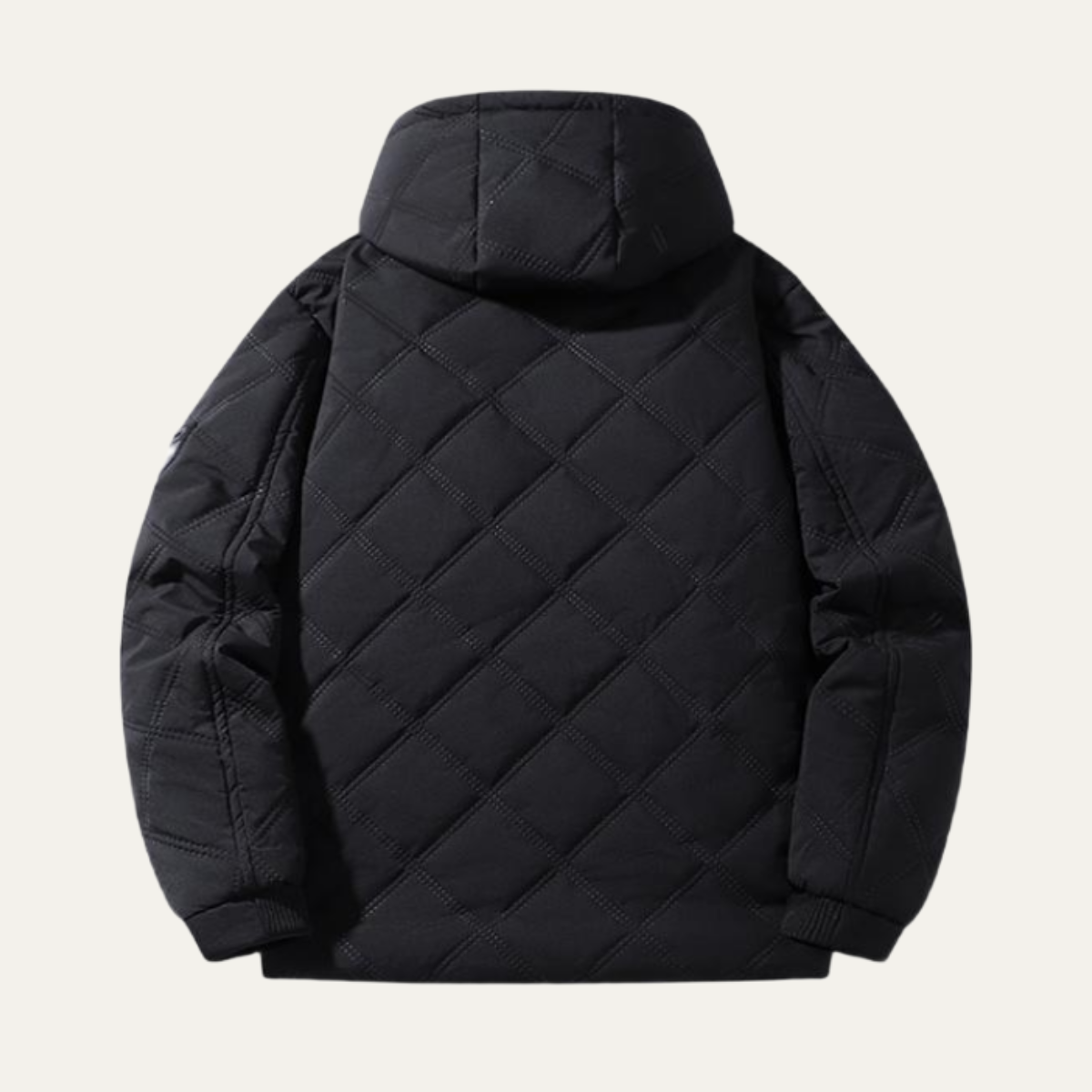 Musa | Sophisticated Quilted Mens Parka Jacket with Faux Fur Hood