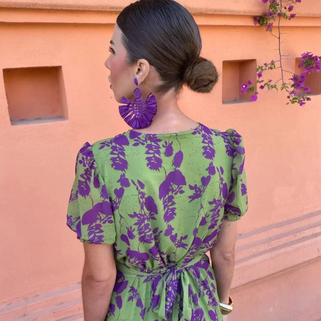 Myla | Classic V-Neck Wrap Maxi Cocktail Dress