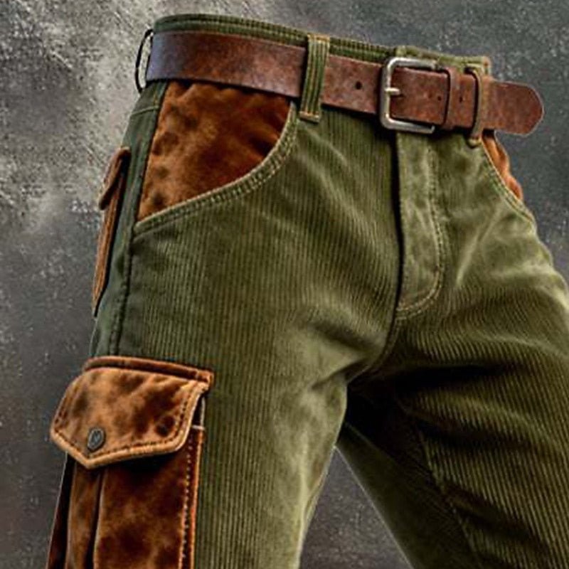 Myles | Effortless Ribbed Cargo Trousers with Utility Pockets
