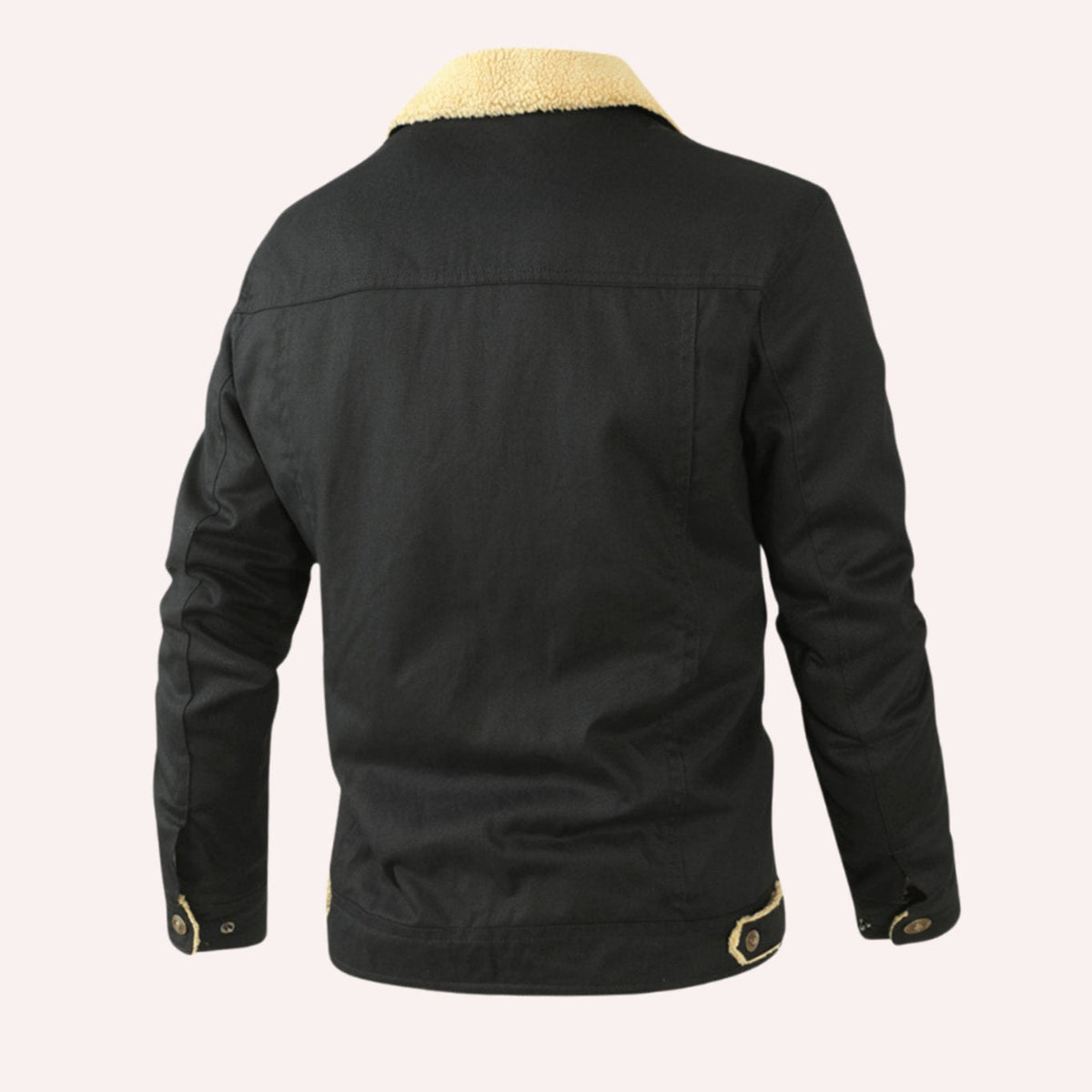 Myles | Mens Sherpa Jacket with Press-Stud Front