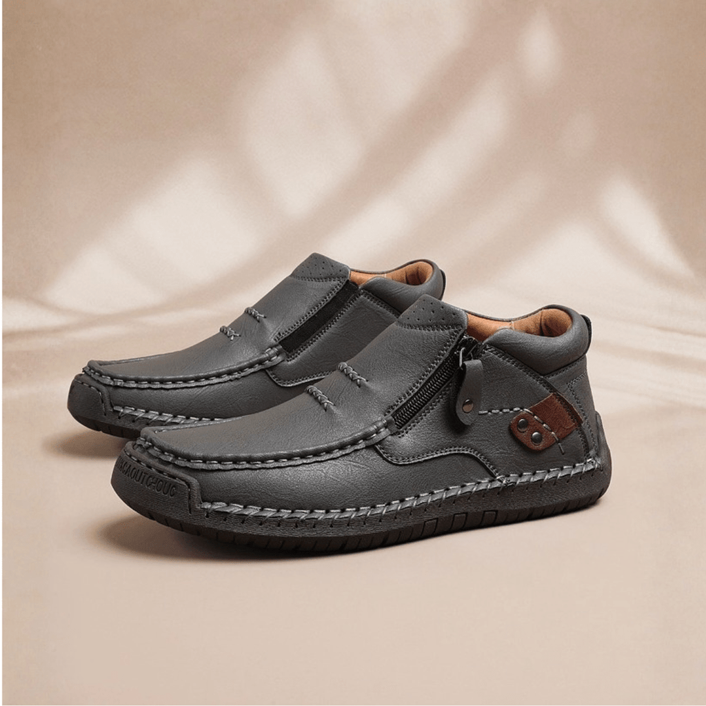 Myles | Moccasin Style Zip Up Mens Boots