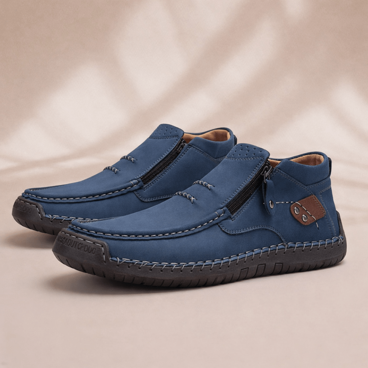 Myles | Moccasin Style Zip Up Mens Boots