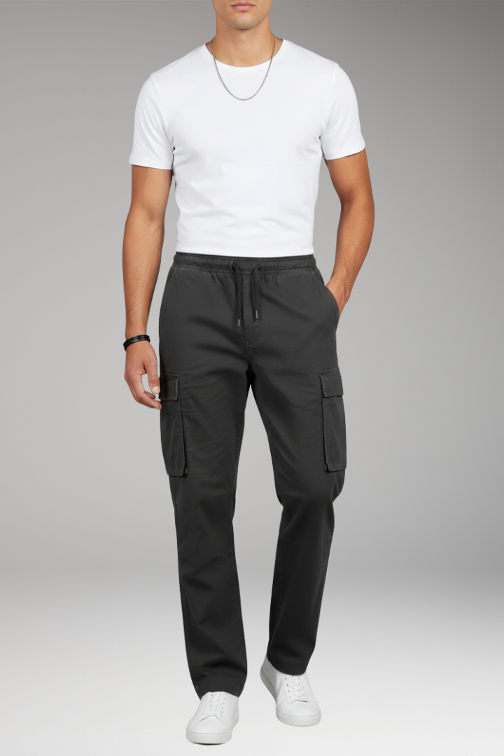 Nathan | Effortless Elastic Waist Cargo Trousers