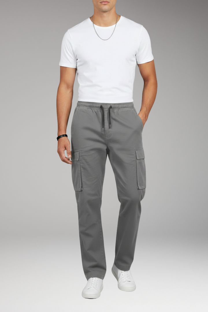 Nathan | Effortless Elastic Waist Cargo Trousers