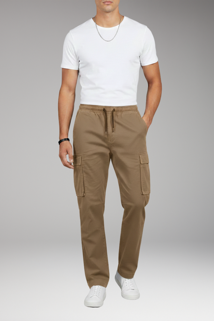 Nathan | Effortless Elastic Waist Cargo Trousers