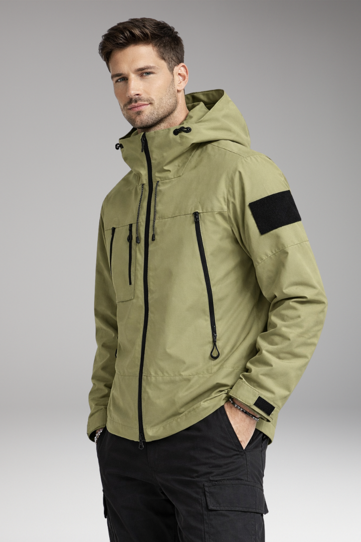 Nathan | Graceful Hooded Waterproof Jacket with Zip Pockets