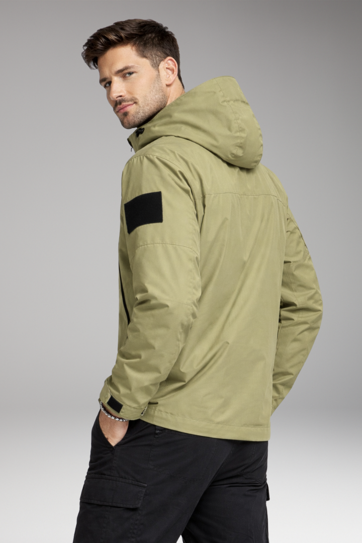 Nathan | Graceful Hooded Waterproof Jacket with Zip Pockets
