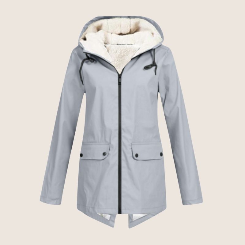 Nellie | Graceful Hooded Waterproof Jacket with Fleece Lining