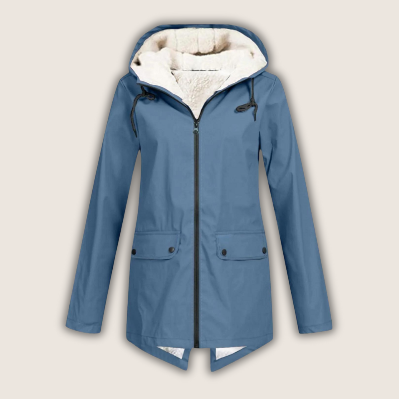 Nellie | Graceful Hooded Waterproof Jacket with Fleece Lining