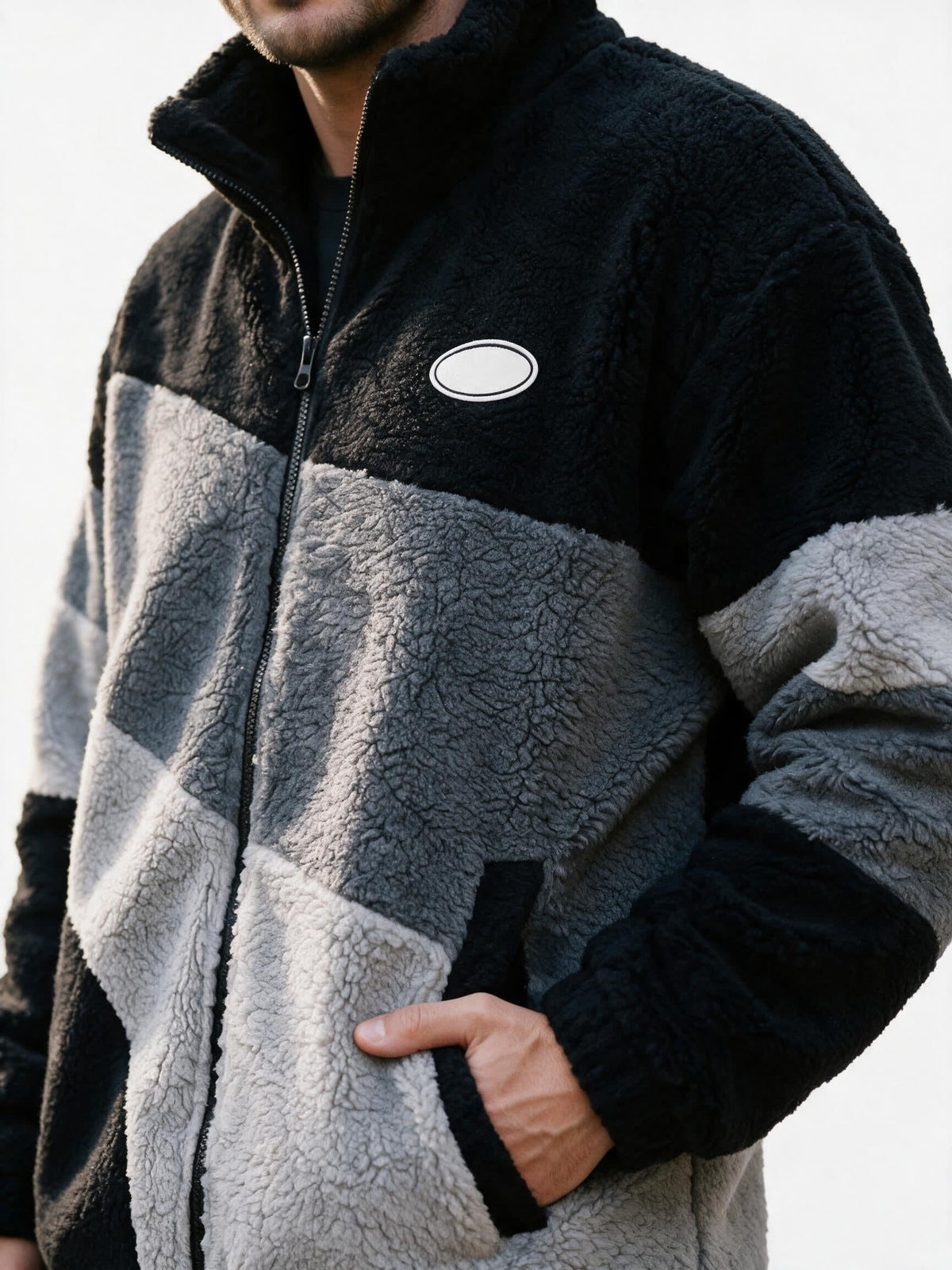 Noah | Oversized Zip Up Mens Fleece Jacket
