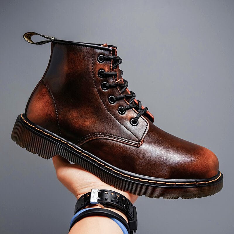 Noah | Refined Vintage Lace-Up Ankle Boots for Men