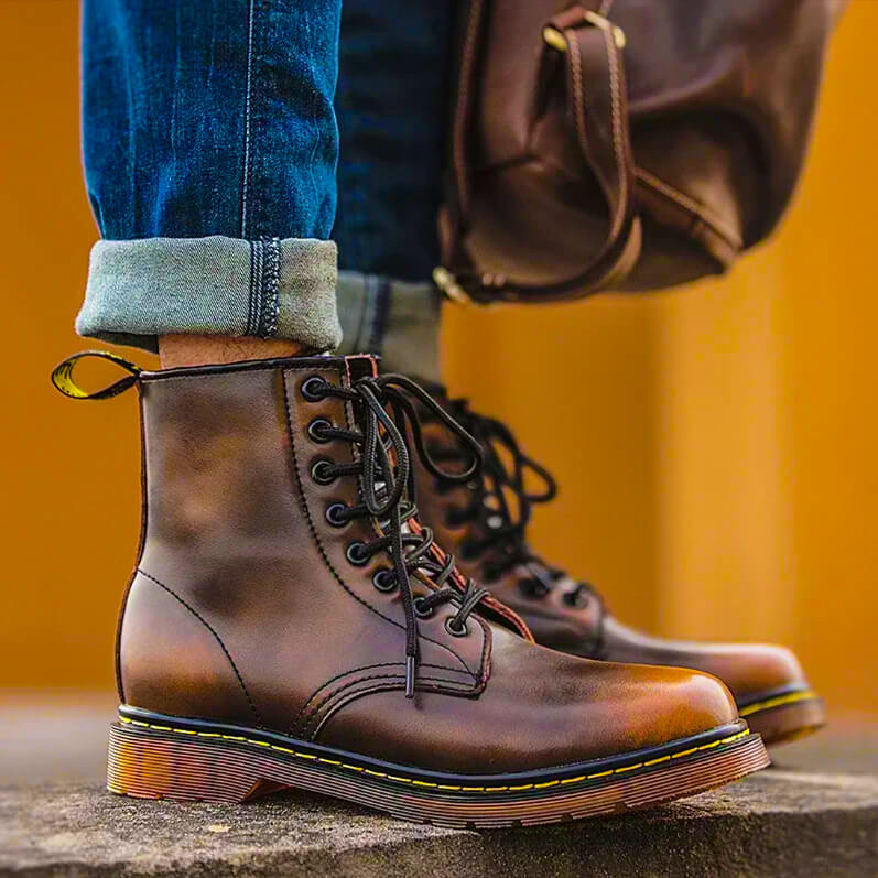 Noah | Refined Vintage Lace-Up Ankle Boots for Men
