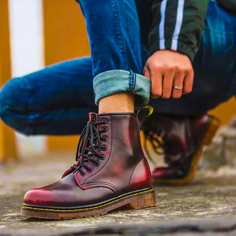 Noah | Refined Vintage Lace-Up Ankle Boots for Men