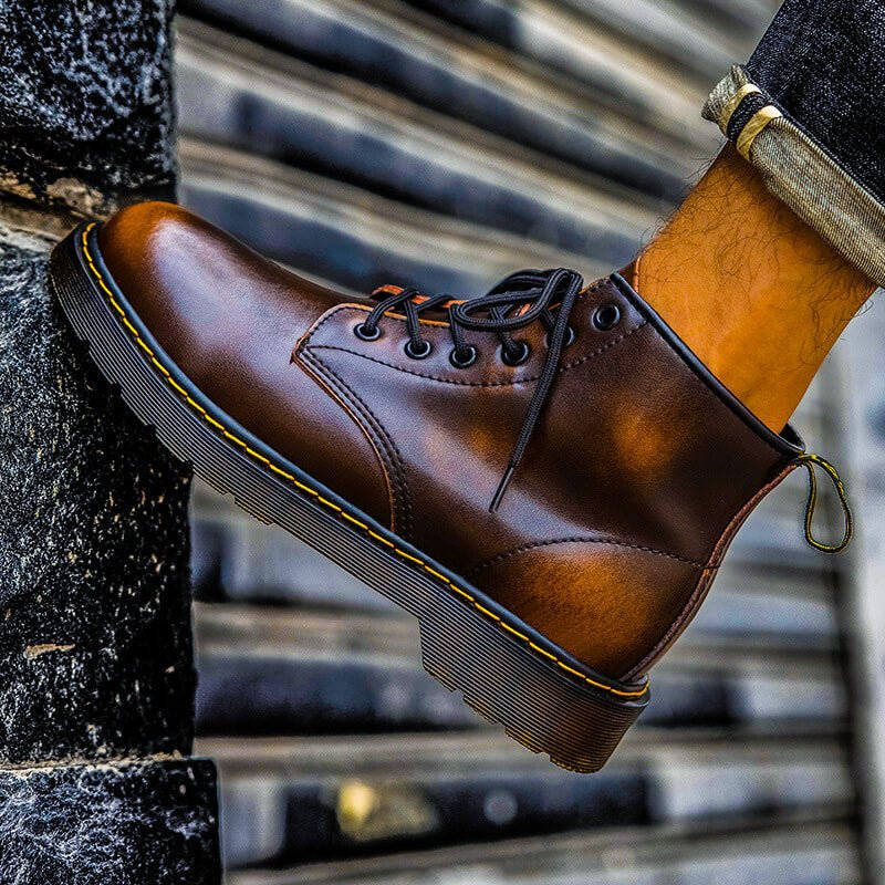 Noah | Refined Vintage Lace-Up Ankle Boots for Men