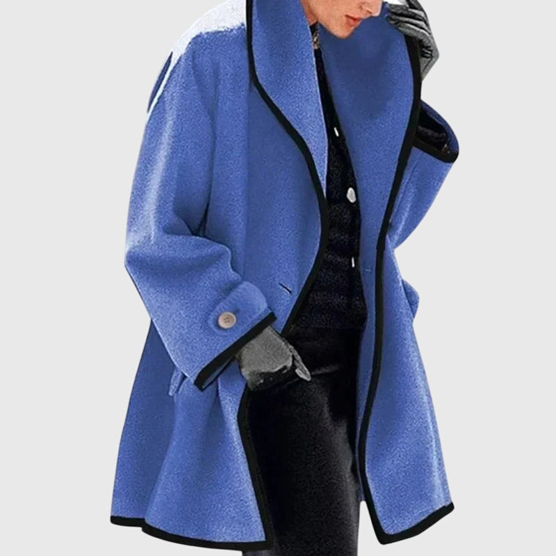 Nora | Refined Oversized Fleece Jacket with Wide Collar