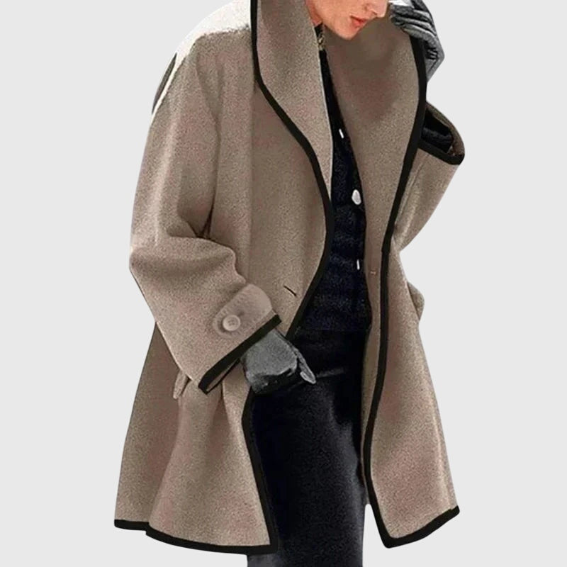Nora | Refined Oversized Fleece Jacket with Wide Collar