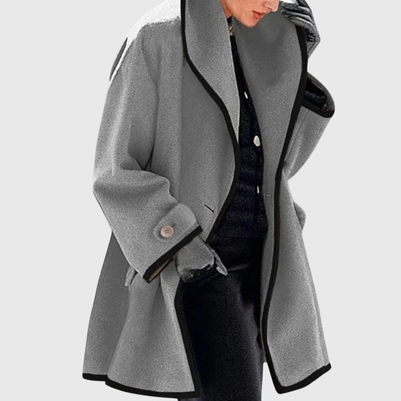 Nora | Refined Oversized Fleece Jacket with Wide Collar