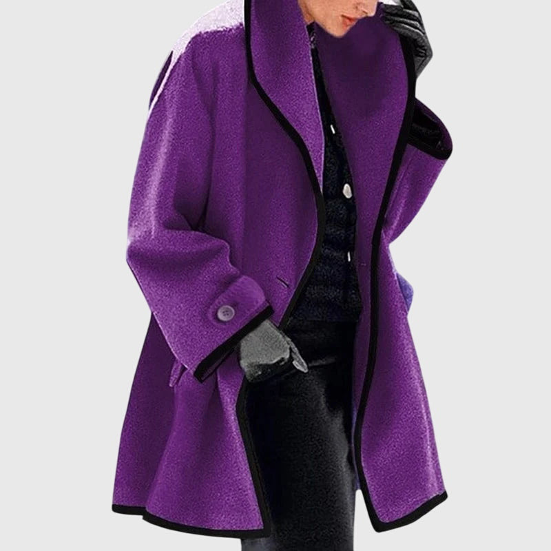 Nora | Refined Oversized Fleece Jacket with Wide Collar