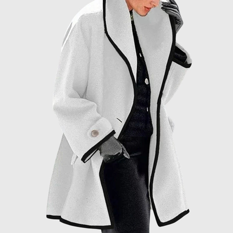 Nora | Refined Oversized Fleece Jacket with Wide Collar