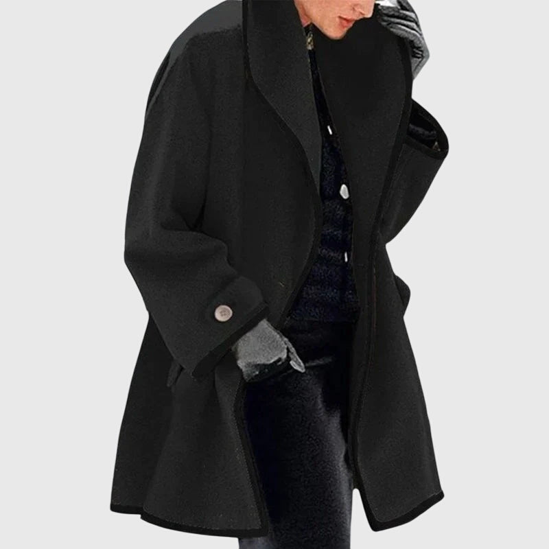 Nora | Refined Oversized Fleece Jacket with Wide Collar