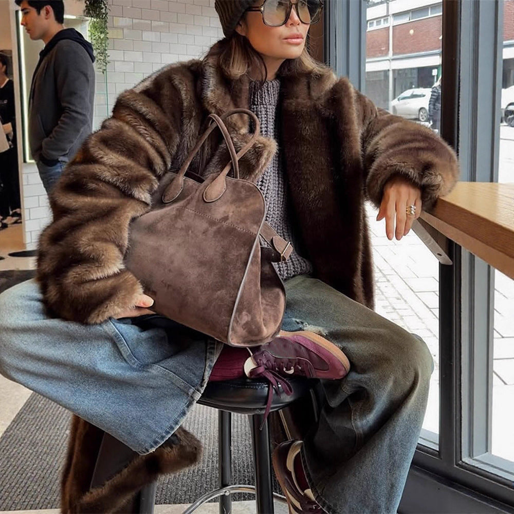 Nora | Sophisticated Oversized Faux Fur Coat