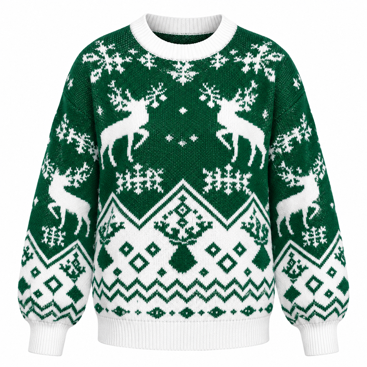 Nova | Reindeer Fair Isle Ladies Xmas Jumpers