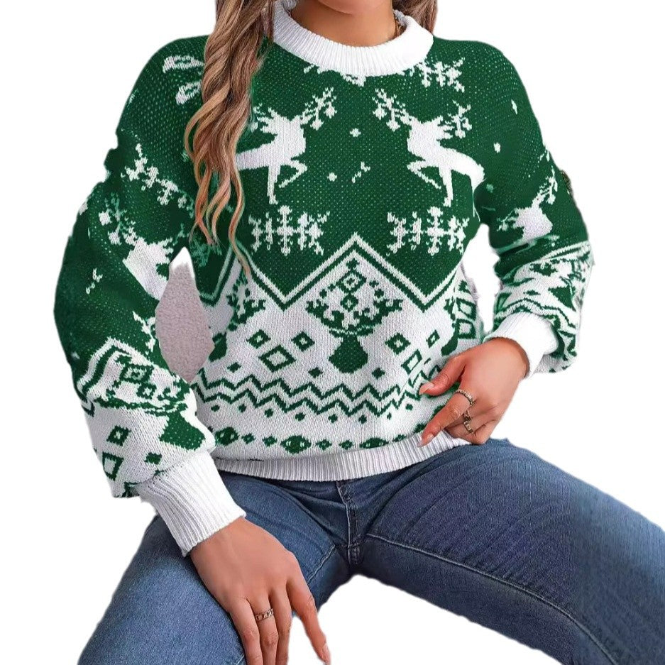 Nova | Reindeer Fair Isle Ladies Xmas Jumpers