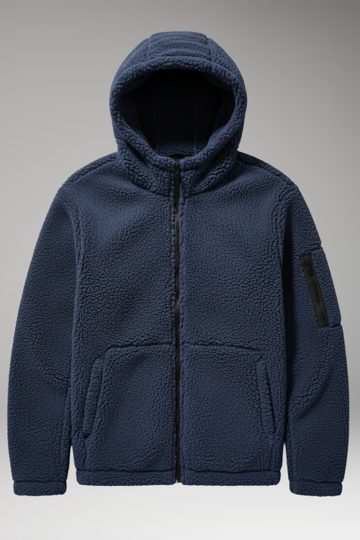 Oakley | Polished Sherpa Hooded Fleece Jacket with Zip Pocket