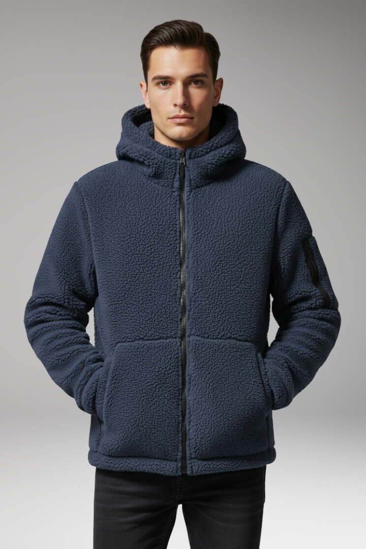 Oakley | Polished Sherpa Hooded Fleece Jacket with Zip Pocket