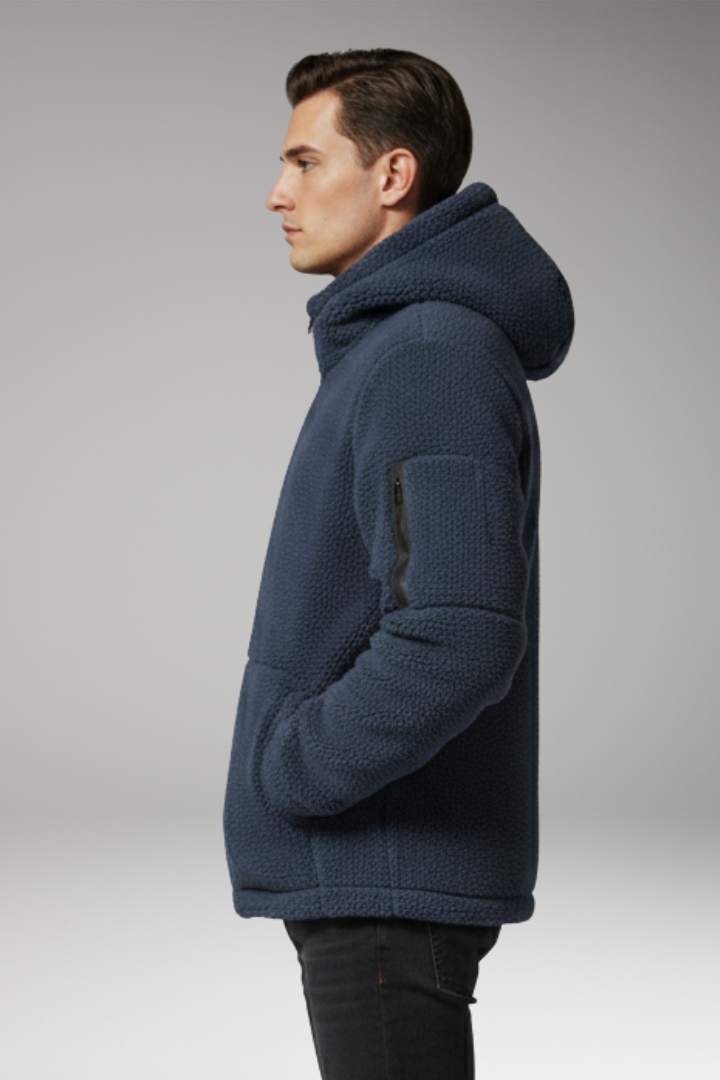 Oakley | Polished Sherpa Hooded Fleece Jacket with Zip Pocket