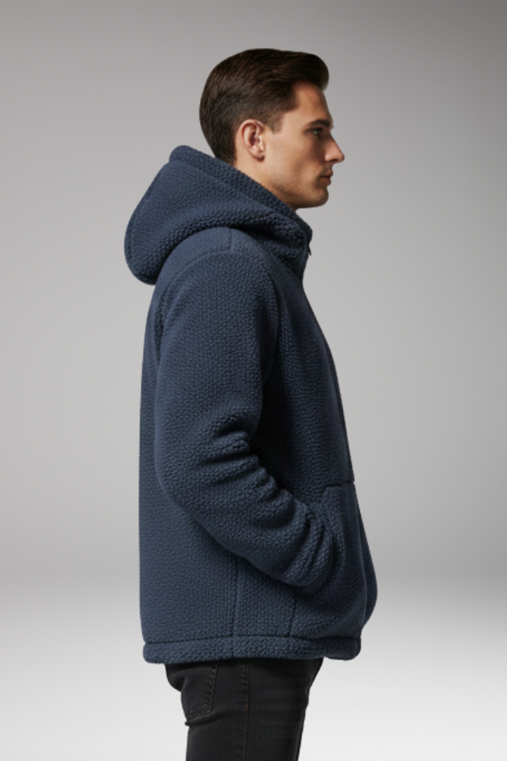 Oakley | Polished Sherpa Hooded Fleece Jacket with Zip Pocket