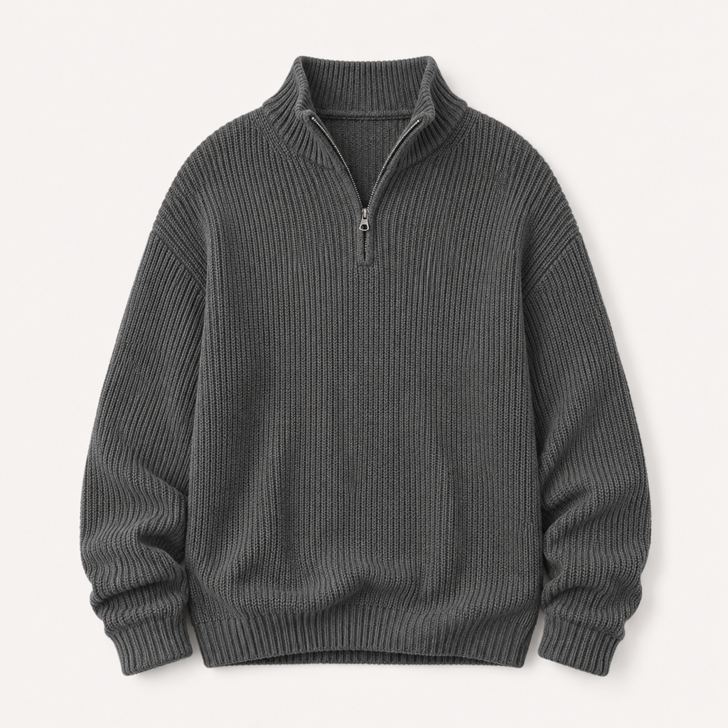 Oakley | Relaxed Ribbed Half-Zip Mens Knit Jumper