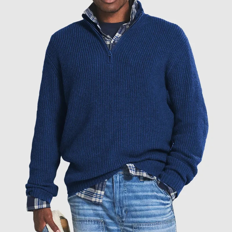 Oakley | Relaxed Ribbed Half-Zip Mens Knit Jumper