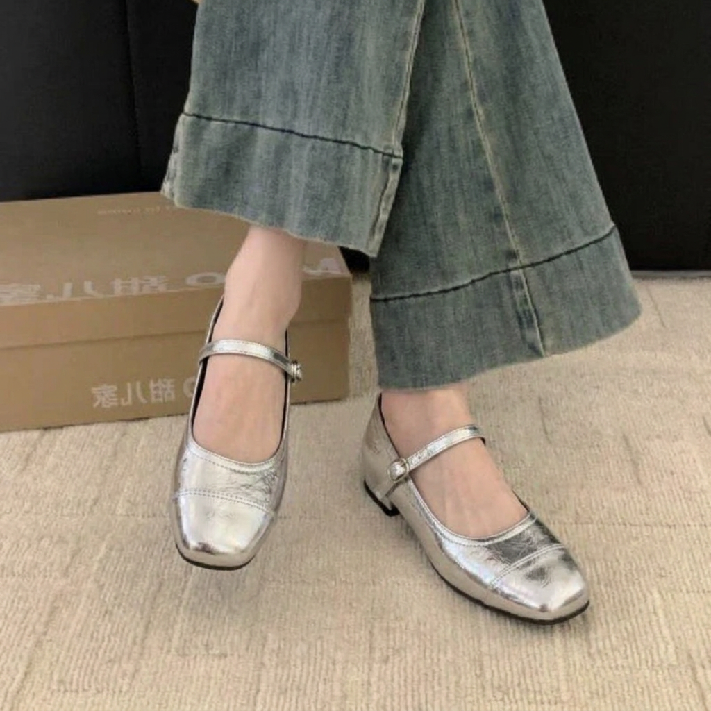 Olive | Cosy Buckle-Strap Low-Heel Mary Jane Shoes