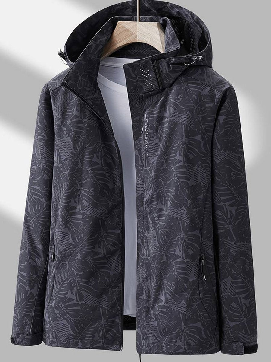 Olive | Polished Lightweight Waterproof Hooded Jacket