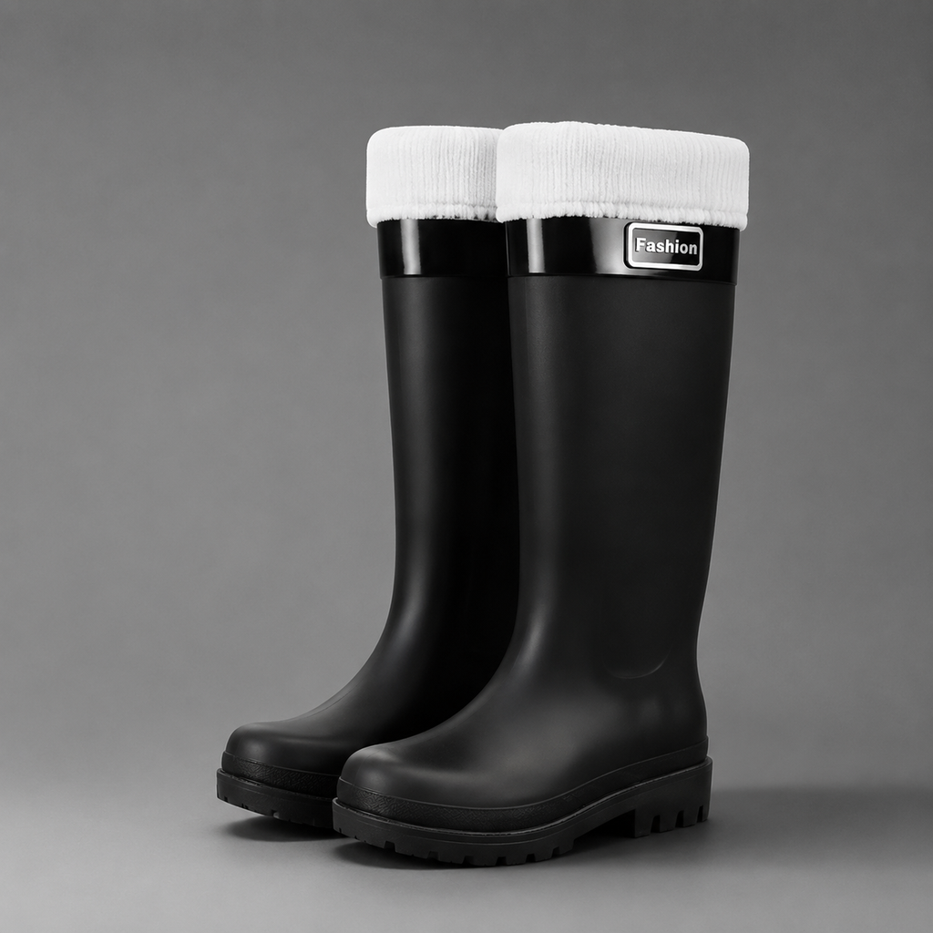Olivia | Refined Waterproof Boots with Fleece-Lined Wellington Design