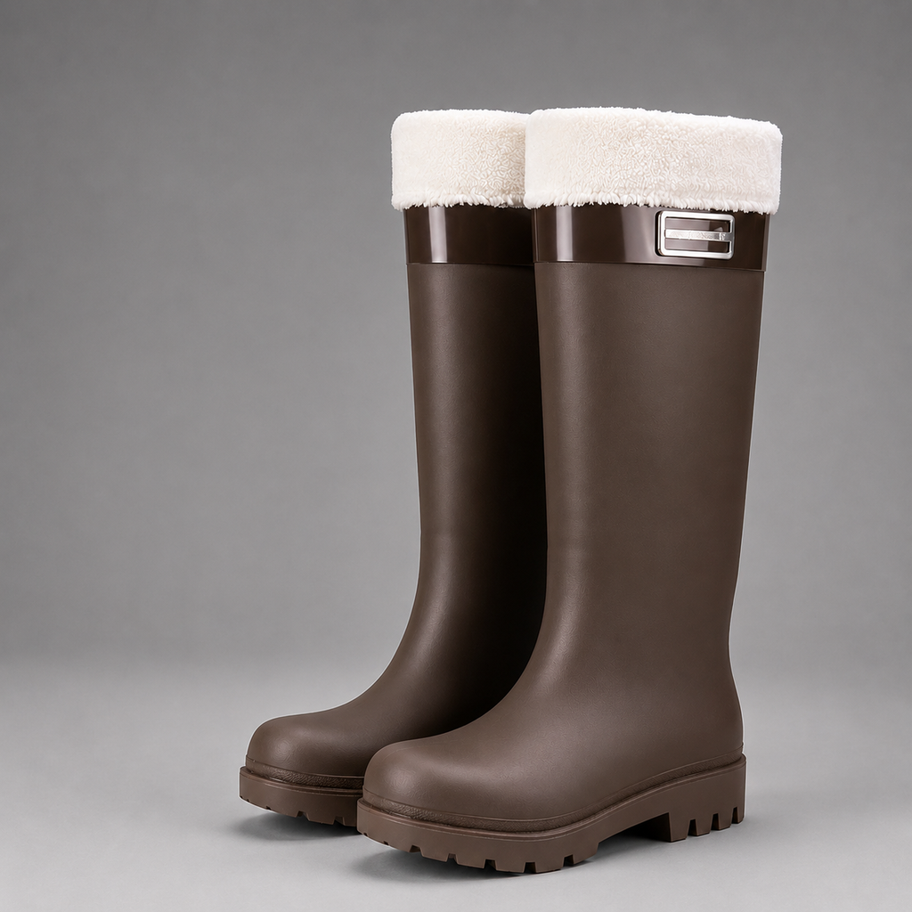 Olivia | Refined Waterproof Boots with Fleece-Lined Wellington Design