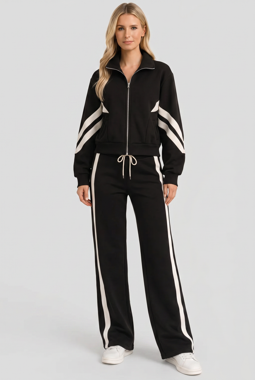Olivia | Relaxed Zip Front Two Piece Tracksuit Set