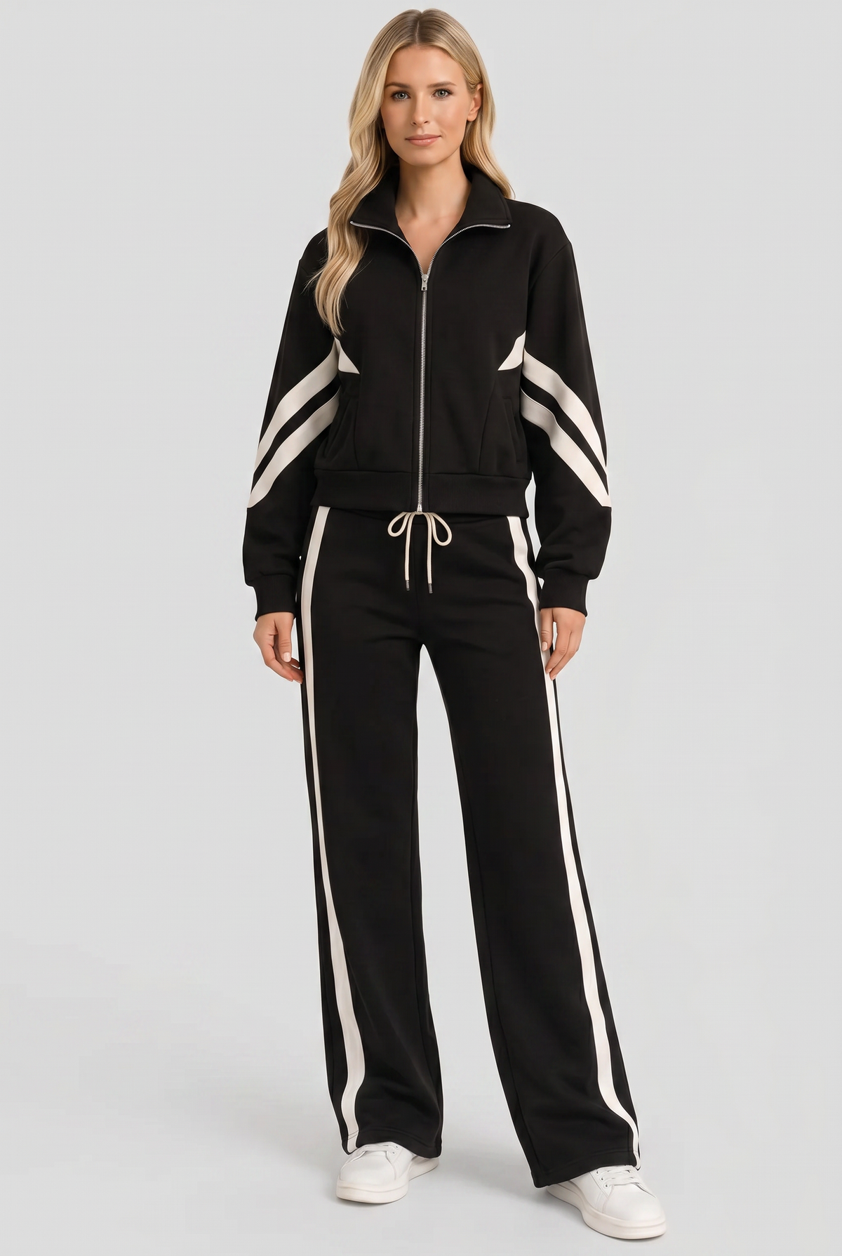 Olivia | Relaxed Zip Front Two Piece Tracksuit Set