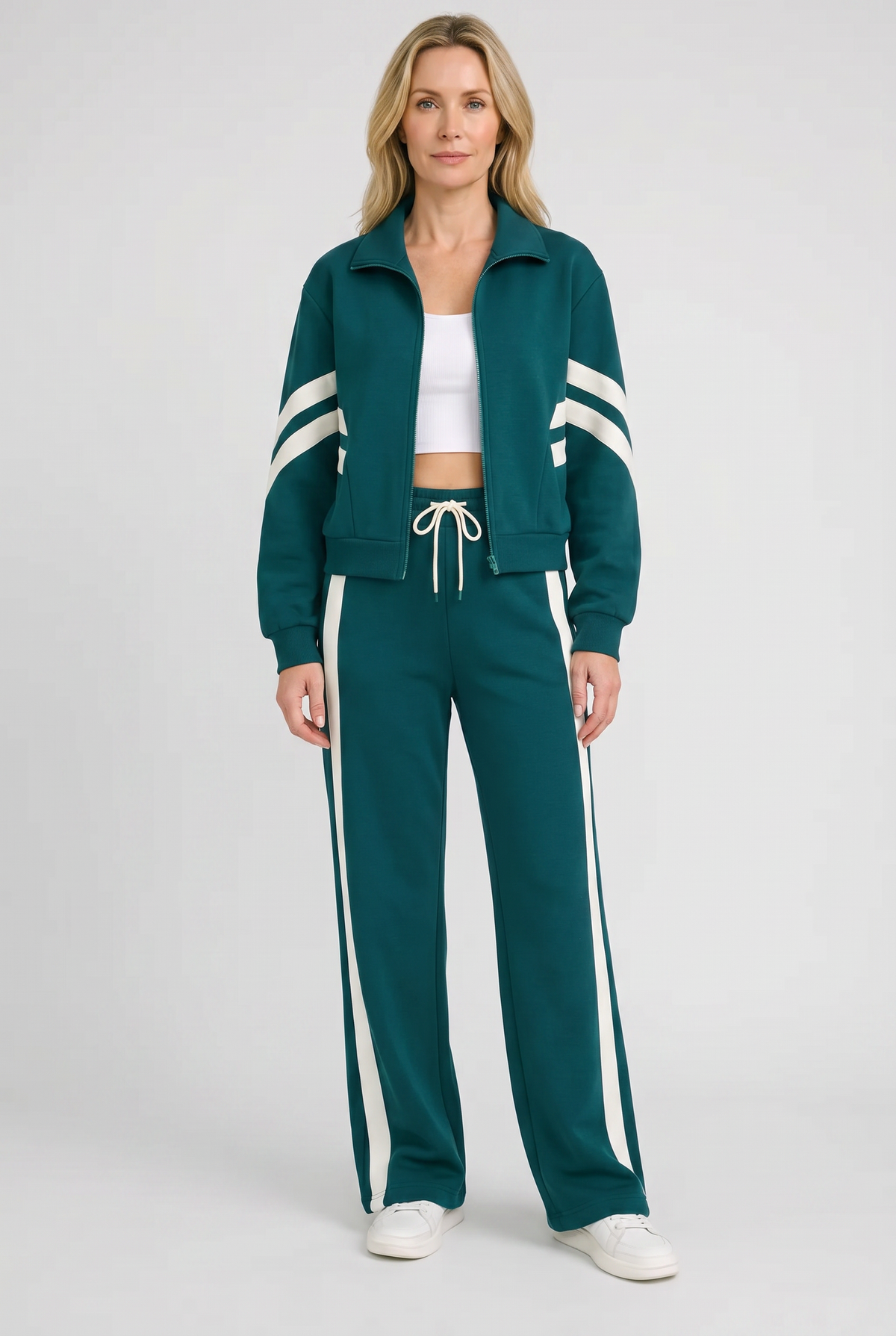 Olivia | Relaxed Zip Front Two Piece Tracksuit Set