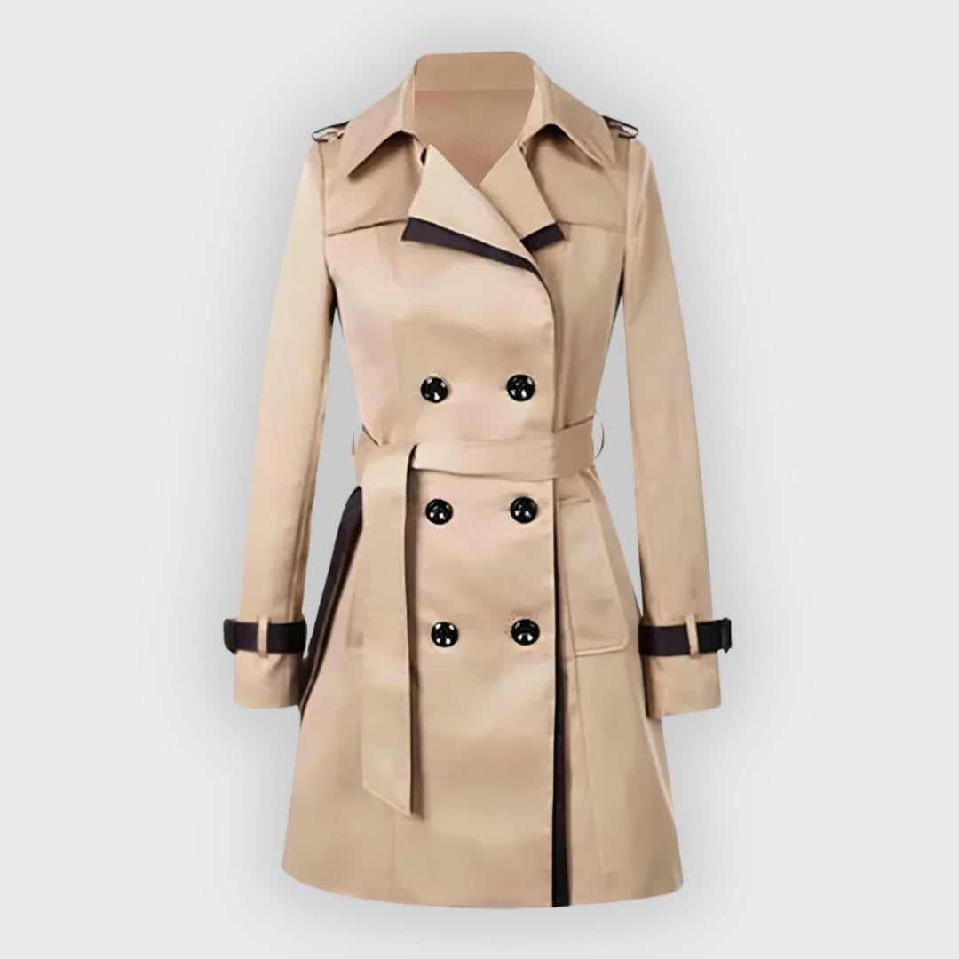 Ophelia | Refined Double-Breasted Belted Trench Coat