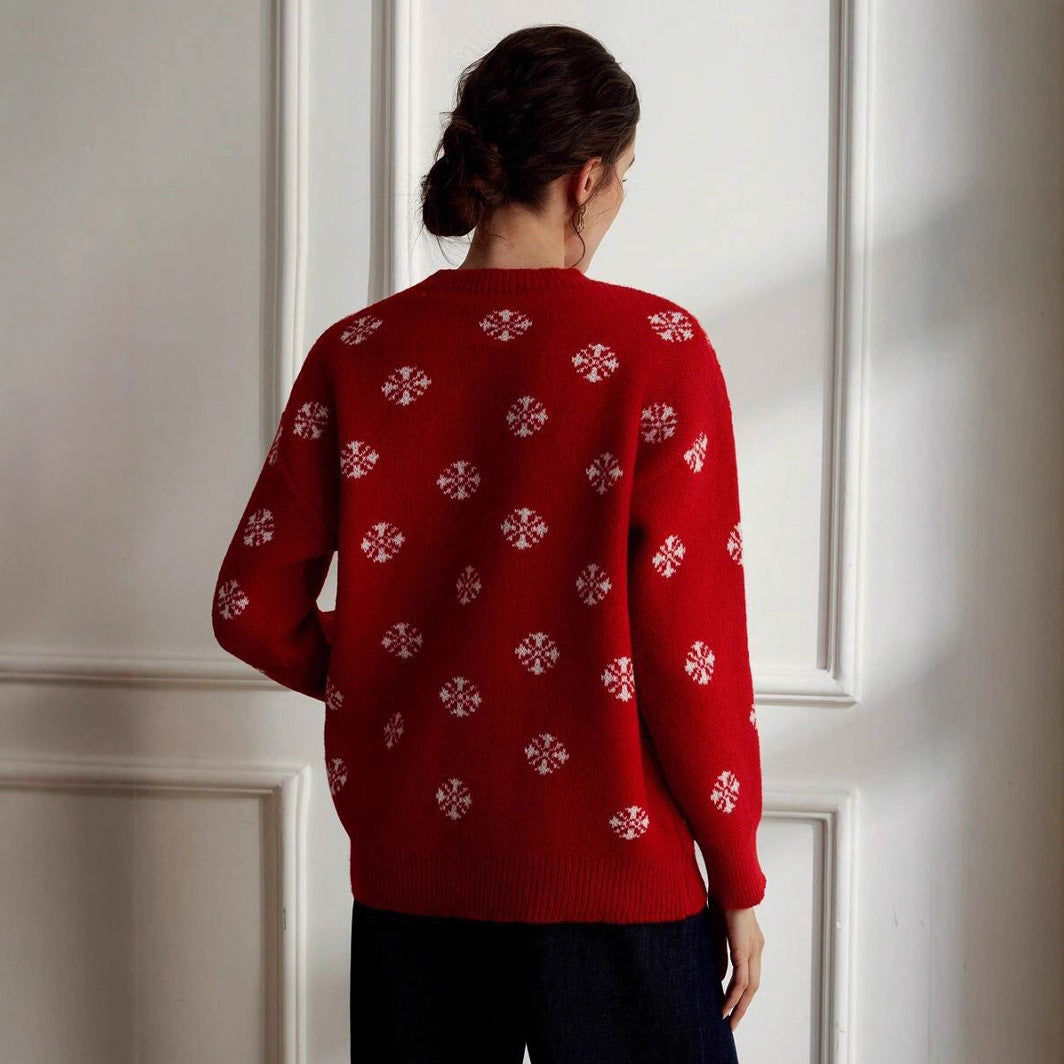 Ophelia | Reindeer Crew Neck Ladies Xmas Jumpers